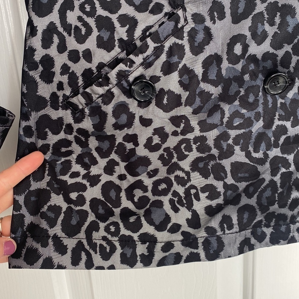 Ruby Rd Cheetah Print Jacket With Large Black But… - image 3